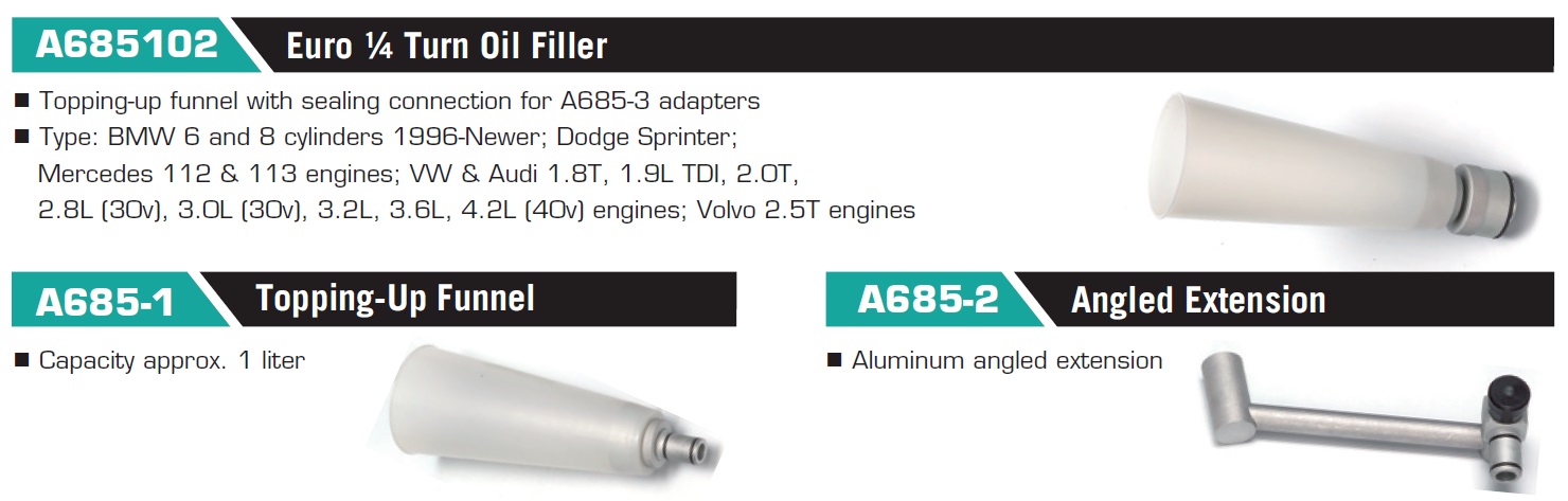 A685102 Euro ¼ Turn Oil Filler